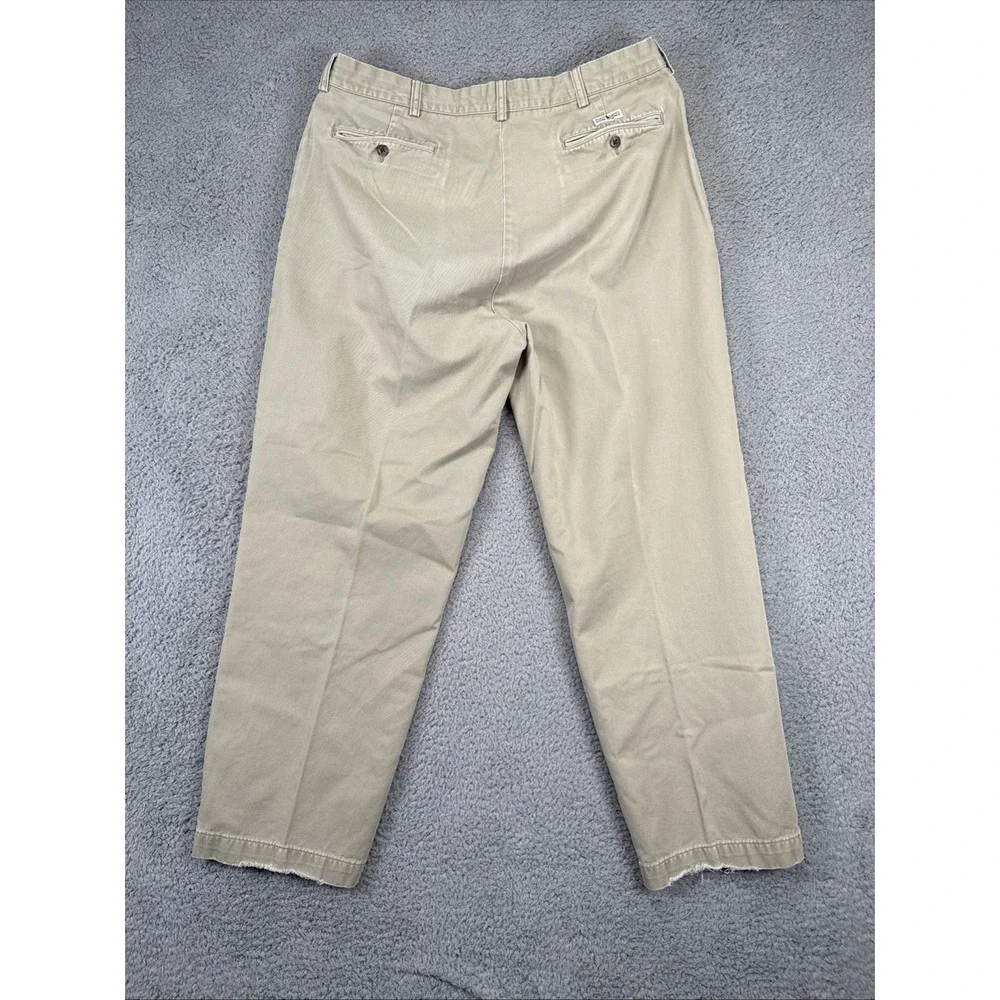 Polo Ralph Lauren Andrew Pants Mens 36x30‎ Khaki Pleated Classic Fit